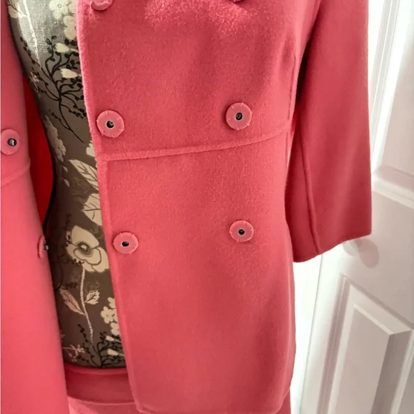 Talbots Salmon/Pink Women's Petite Wool Skirt Set (14P) Excellent Condition - Picture 3 of 6